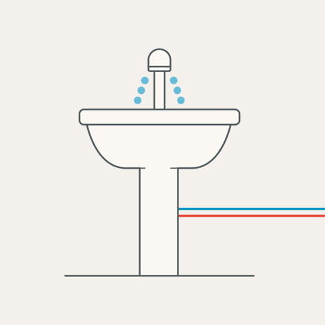 Pedestal Sink & Faucet