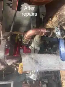 Fix & Flow Atlanta plumber completes copper pipe elbow repair after successful plumbing service