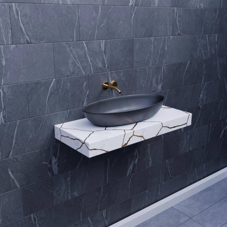 New Sink Installed In Bathroom Remodeling Job